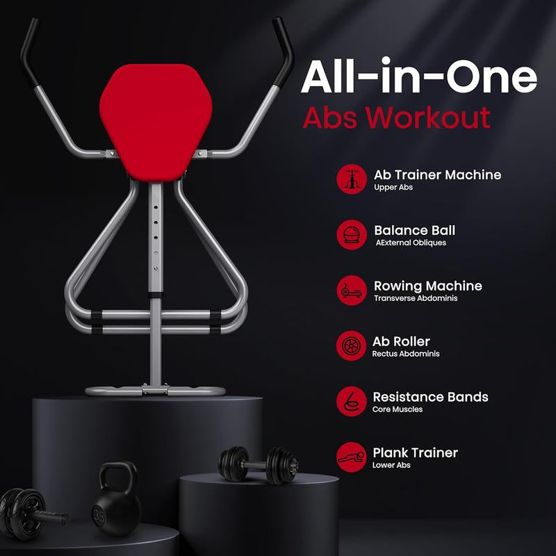AB SWING INFINITY- Home Ab Workout Machine, Core Training Equipment, Multi-Functional Ab Exercise Trainer, Foldable for Easy Storage, Ideal for Home Gyms, Strength Training, and Fat-Burning Workouts