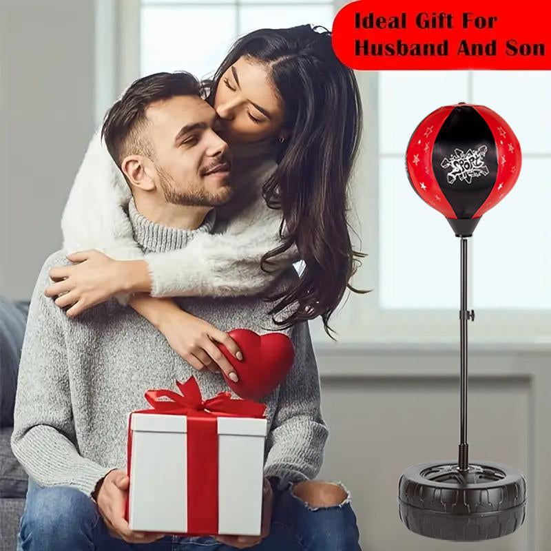 Adjustable Punching Bag with Boxing Gloves – Fun and Safe Toy for Karate, Martial Arts Training & Active Play, Perfect Gift for All Drills