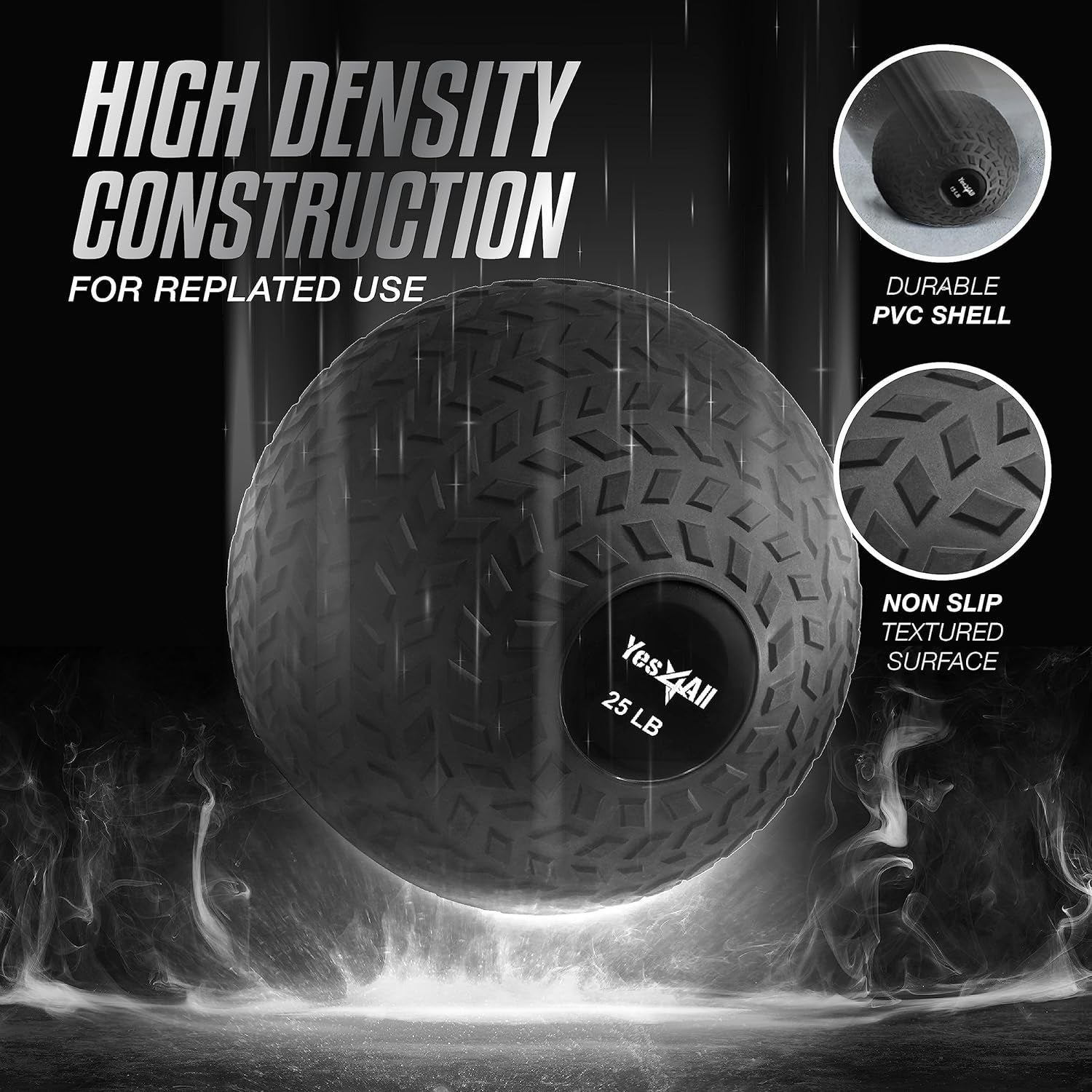 Slam Balls, 10-40Lb Weighted Ball Weight, Durable PVC Sand Filled Workout Dynamic Slam Ball for Core Strengthen