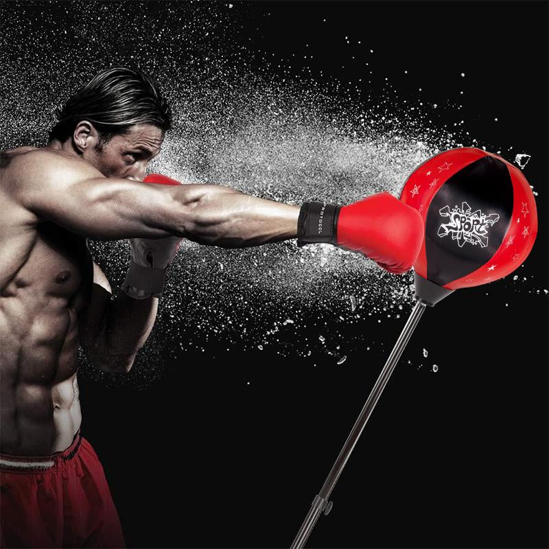 Adjustable Punching Bag with Boxing Gloves – Fun and Safe Toy for Karate, Martial Arts Training & Active Play, Perfect Gift for All Drills