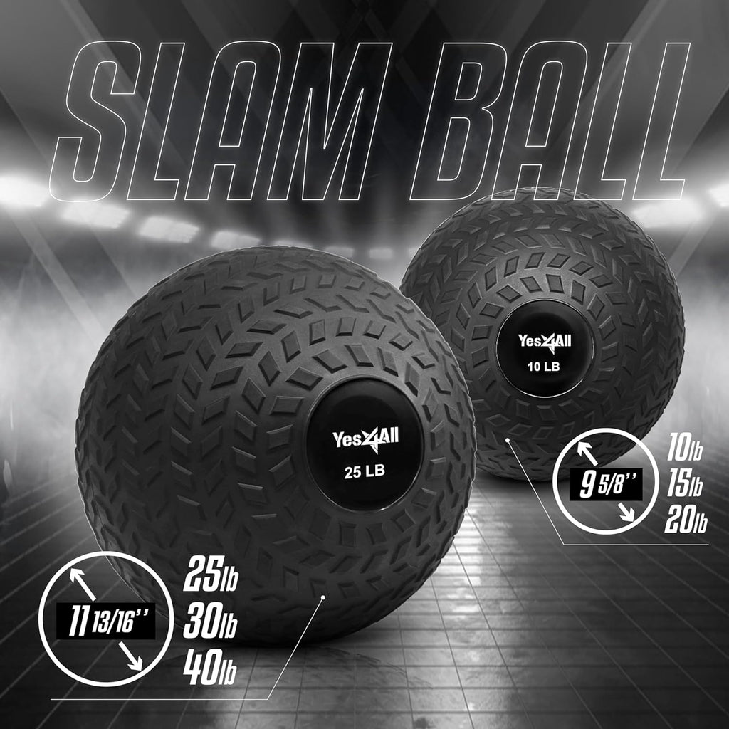 Slam Balls, 10-40Lb Weighted Ball Weight, Durable PVC Sand Filled Workout Dynamic Slam Ball for Core Strengthen