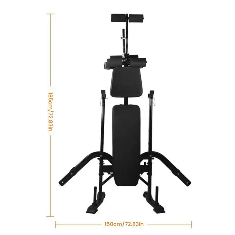 Workout Bench for Home Gym Strength Training Equipment with Preacher Curl Pad and Weight Rack Storage